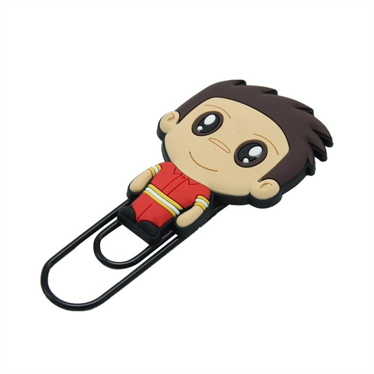 Cute 2D Soft PVC Cartoon Paper Clip