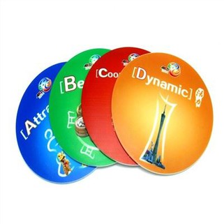 Runder Tassenuntersetzer aus weichem PVC mit individuellem Druck